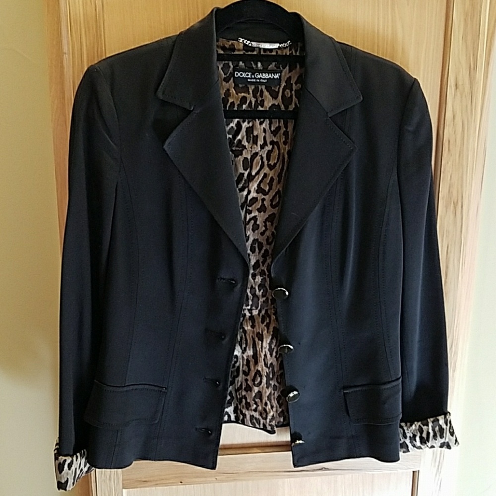 Pre loved Dolce & Gabbana Leopard Lined Blazer